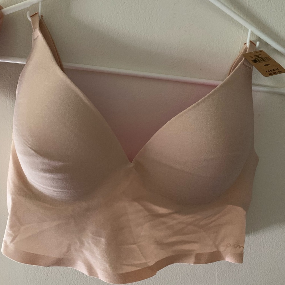 NWT PINK Victoria Secret wireless push up bra